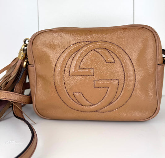 Gucci Soho Leather Patent Disco Bag.
