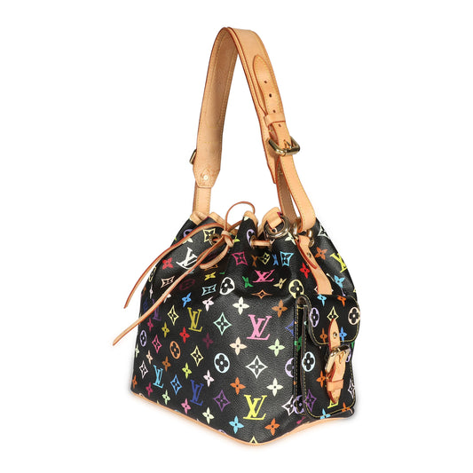 Louis Vuitton Louis Vuitton x Takashi Murakami Black Monogram Multicolore Noé Bag