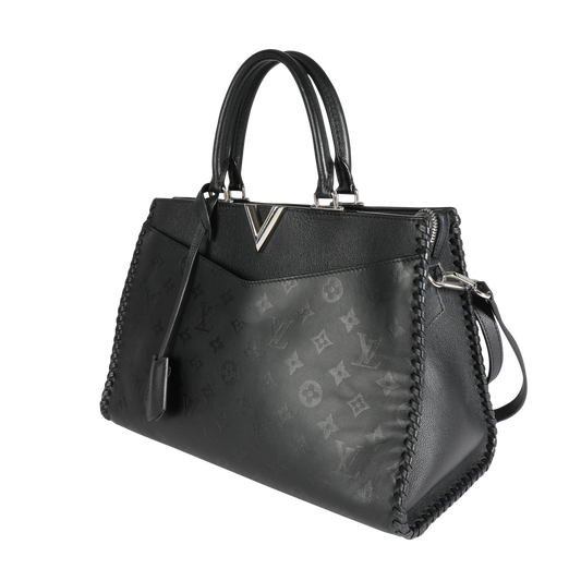 Louis Vuitton Louis Vuitton Black Monogram Leather Very Zipped Tote