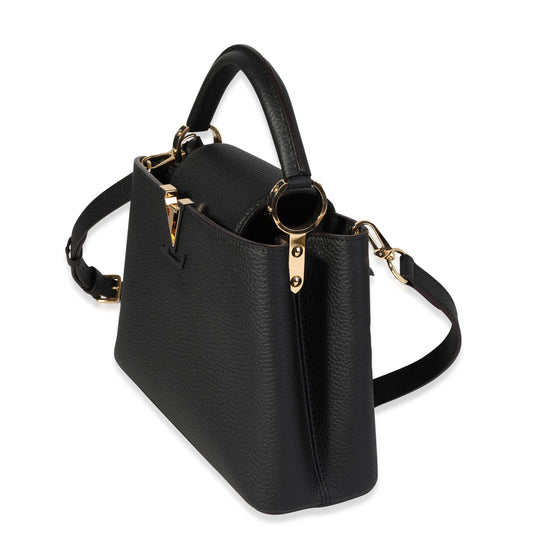 Louis Vuitton Black Taurillon Leather Capucines BB