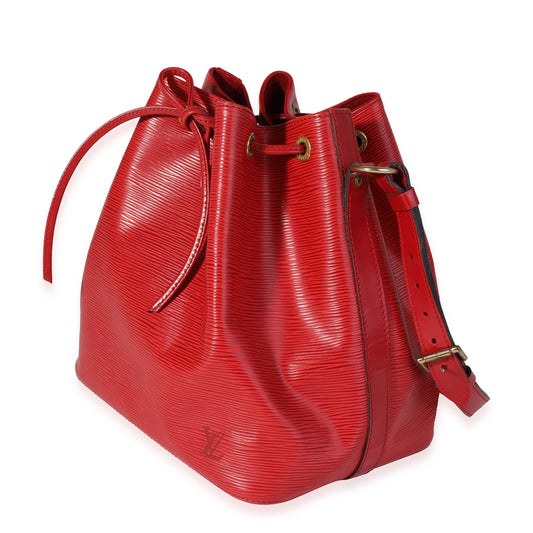Louis Vuitton Louis Vuitton Red Epi Leather Petit Noé