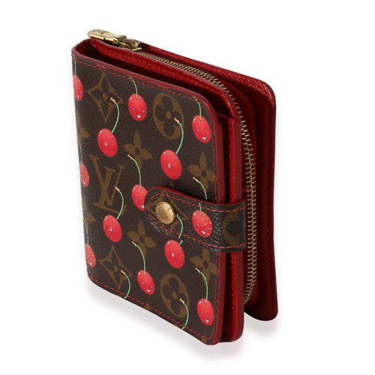 Louis Vuitton Louis Vuitton x Takashi Murakami Monogram Cerises Compact Wallet