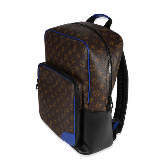 Louis Vuitton Louis Vuitton Monogram Macassar & Blue Leather Dean Backpack