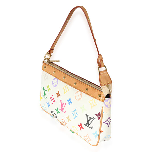 Louis Vuitton Louis Vuitton White Monogram Multicolore Pochette