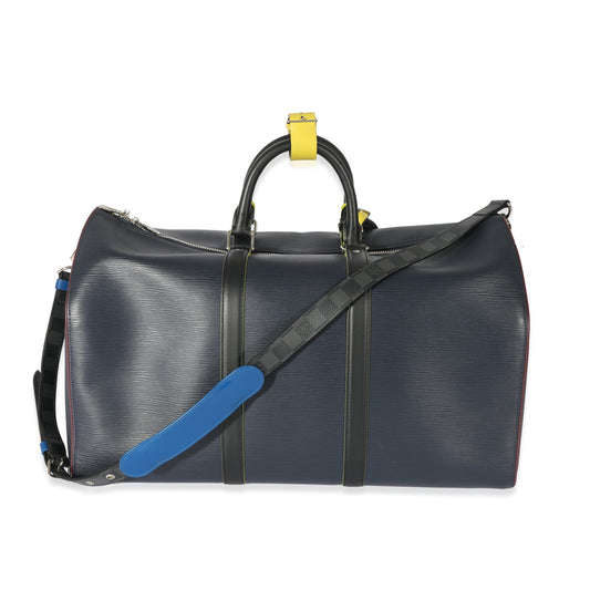 Louis Vuitton Marine Epi Leather Patchwork Graphite Keepall 50