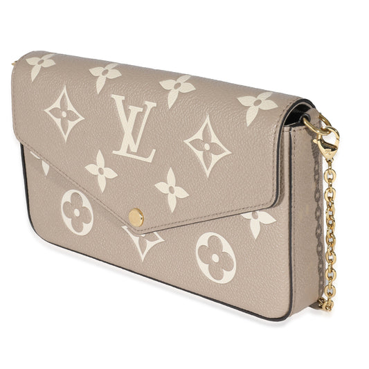 Louis Vuitton Louis Vuitton Tourterelle Creme Empreinte Monogram Giant Félicie Pochette