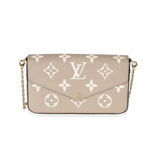 Louis Vuitton Louis Vuitton Tourterelle Creme Empreinte Giant Monogram Félicie Pochette
