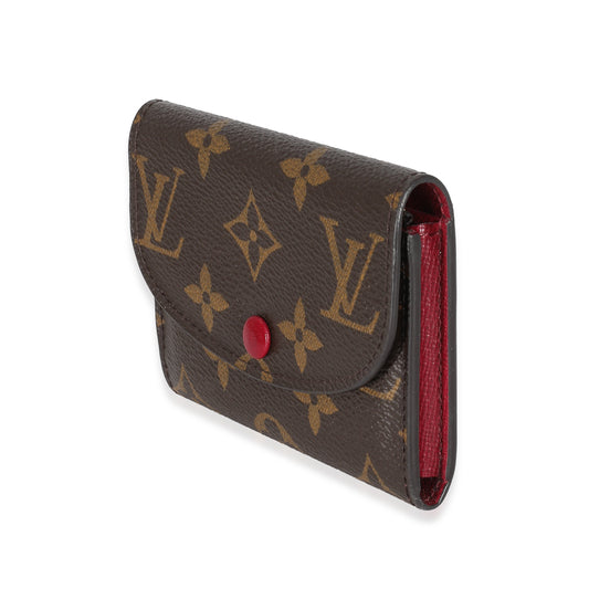 Louis Vuitton Louis Vuitton Fuchsia & Monogram Canvas Rosalie Wallet