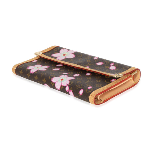 Louis Vuitton Louis Vuitton x Takashi Murakami Monogram Cherry Blossom Porte Tresor Wallet