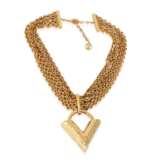 Louis Vuitton Essential V Multi-Strand Necklace in Base Metal