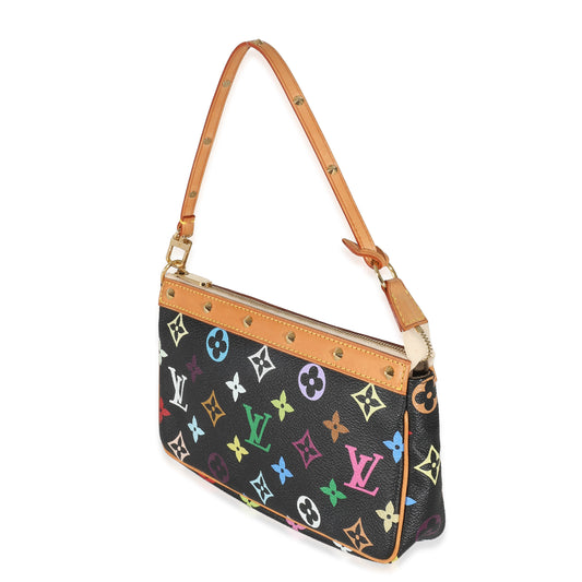 Louis Vuitton Black Monogram Multicolor Canvas Pochette Accessoires