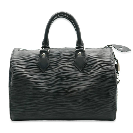 Louis Vuitton Black Epi Speedy 25