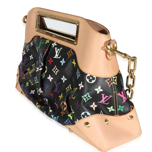 Louis Vuitton Black Monogram Multicolore Canvas Judy MM