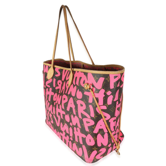 Louis Vuitton Fuchsia Graffiti Monogram Canvas Neverfull GM