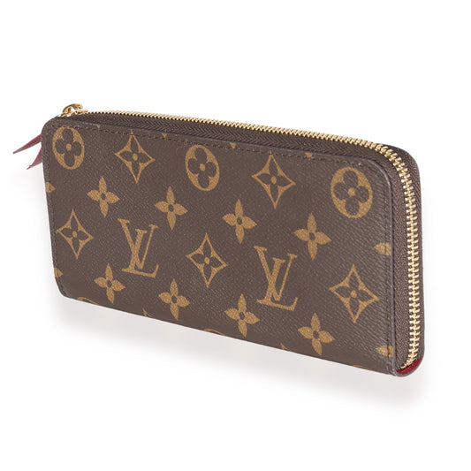 Louis Vuitton Fuchsia Monogram Canvas Clemence Wallet