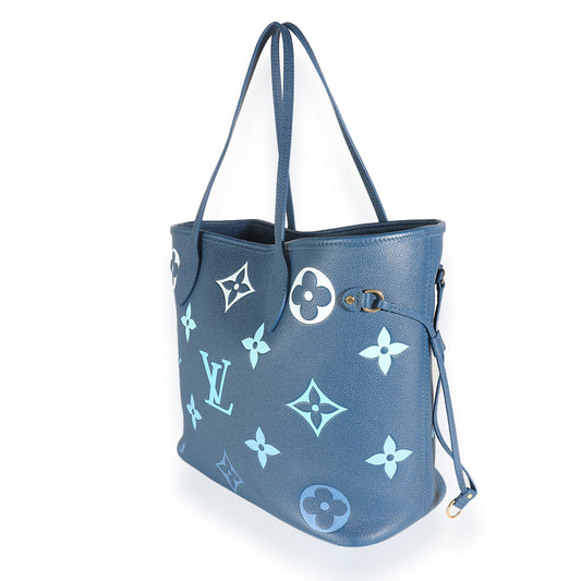 Louis Vuitton Degrade Bleu Monogram Giant Empreinte Neverfull MM