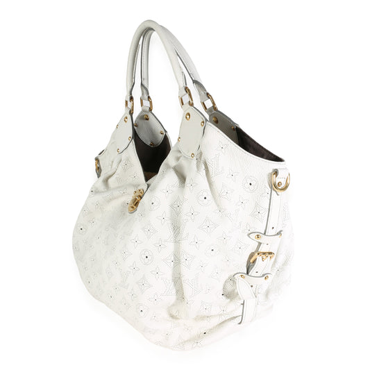 Louis Vuitton White Monogram Mahina XL Hobo
