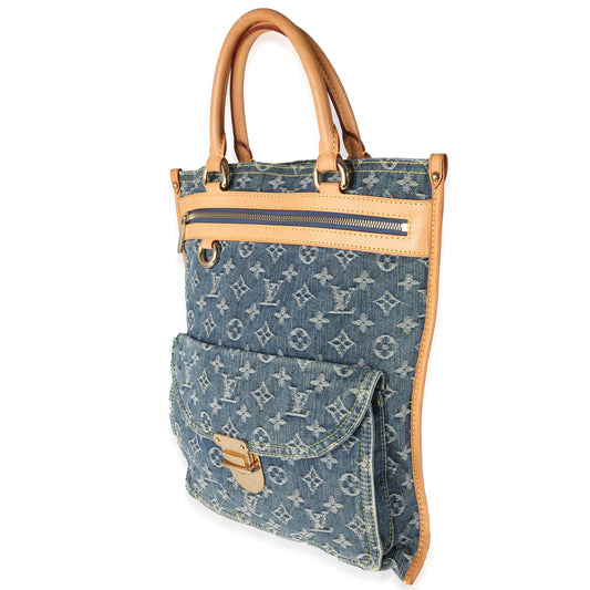 Louis Vuitton Blue Monogram Denim Sac Plat
