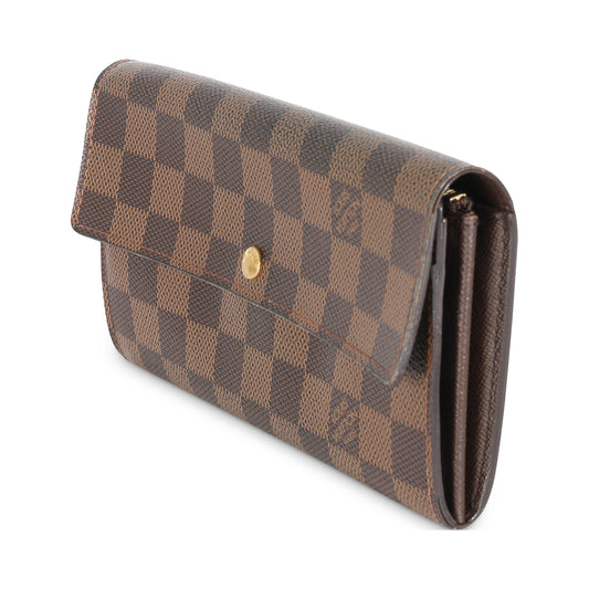 Louis Vuitton Damier Ebene Canvas Sarah Wallet