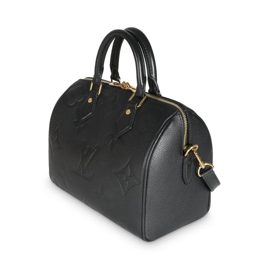 Louis Vuitton Black Empreinte Speedy Bandouliere 25