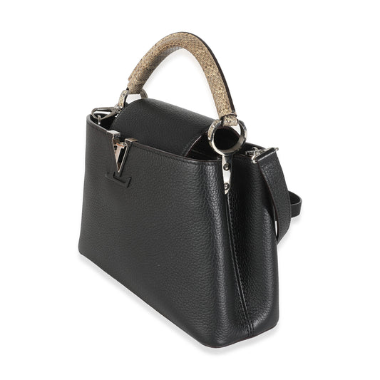 Louis Vuitton Black Taurillon Python Capucines BB