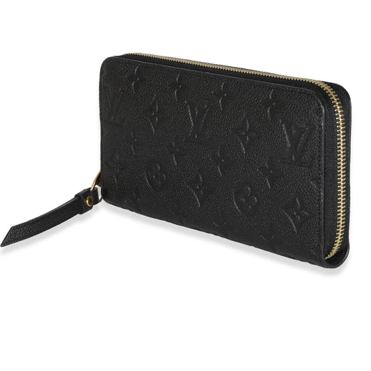 Louis Vuitton Black Empreinte Zippy Wallet