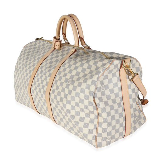Louis Vuitton Damier Azur Canvas Keepall Bandouliere 55
