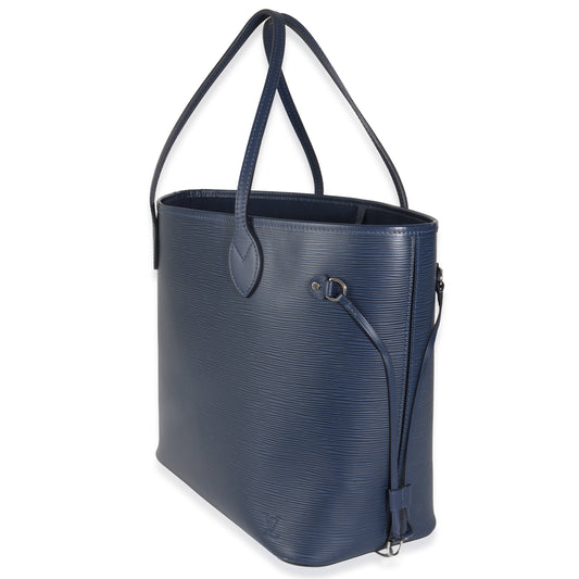 Louis Vuitton Blue Celeste Epi Neverfull MM