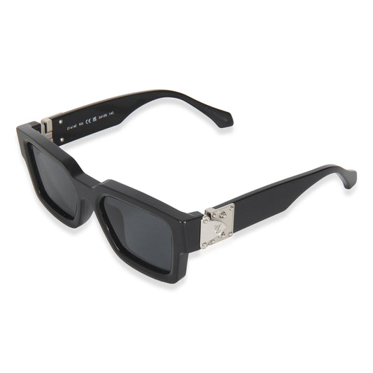 Louis Vuitton Black Acetate LV Match Square Lens Sunglasses