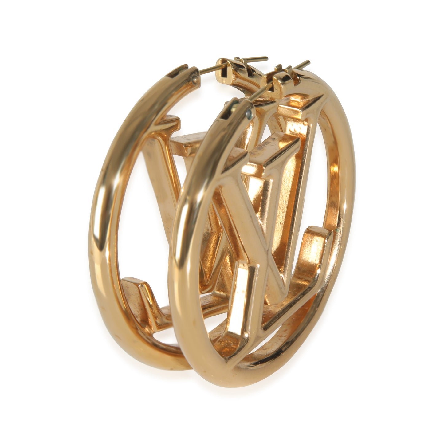 Louis Vuitton Gold-Plated Louise Hoop Earrings