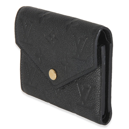 Louis Vuitton Black Monogram Empreinte Victorine Wallet
