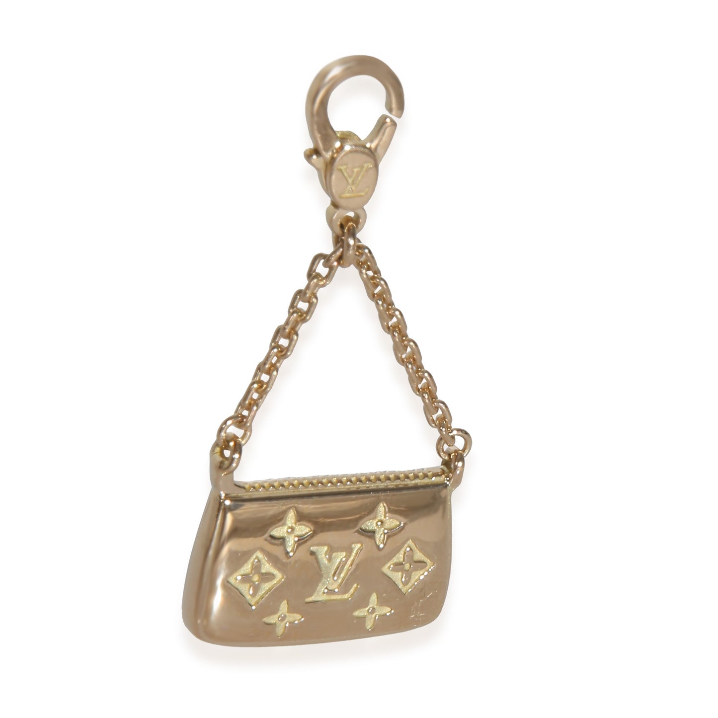 Louis Vuitton Yellow Gold Monogram Purse Charm