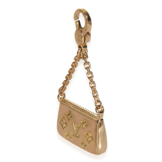 Louis Vuitton Yellow Gold Monogram Purse Charm