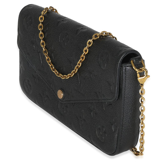 Louis Vuitton Black Monogram Empreinte Felicie Pochette