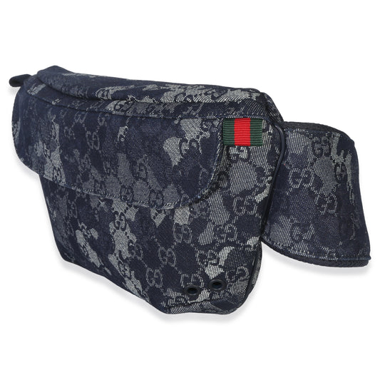 Gucci Navy GG Floral Canvas Belt Bag