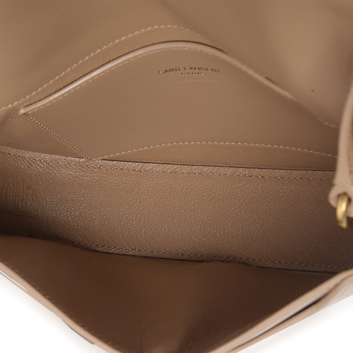 Saint Laurent Beige Box Calfskin Mini Voltaire Shoulder Bag