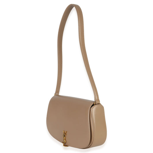 Saint Laurent Beige Box Calfskin Mini Voltaire Shoulder Bag