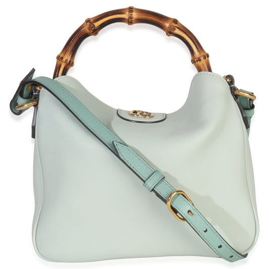 Gucci Mint Green Calfskin Bamboo Small Diana Shoulder Bag