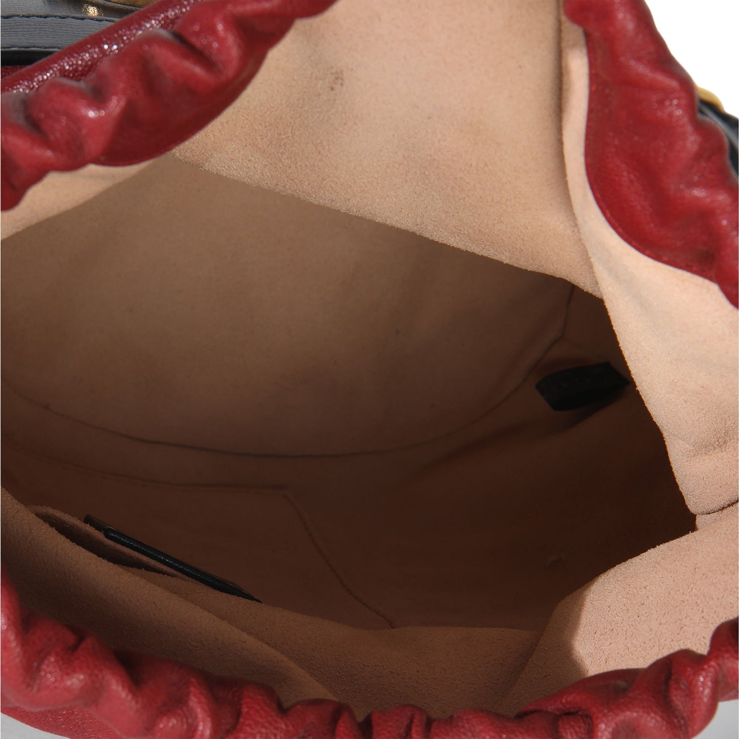 Gucci Red Navy Calfskin Horsebit 1955 Drawstring Bucket Bag