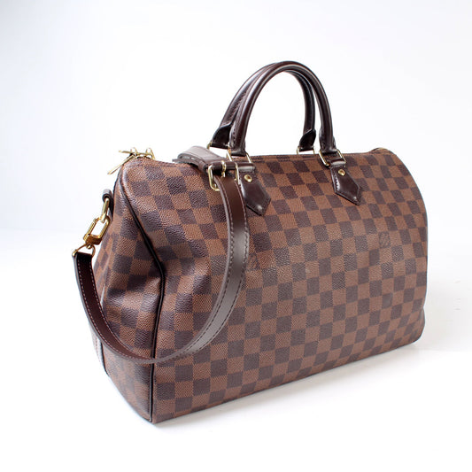 Louis Vuitton Speedy 35 Bandouliere Damier Ebene