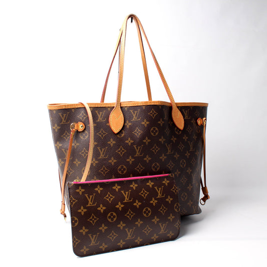 Louis Vuitton Neverfull MM W/Wallet Monogram