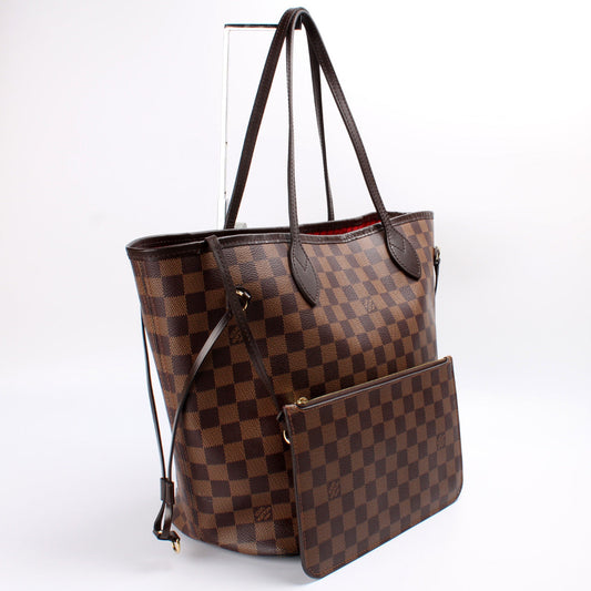 Louis Vuitton Neverfull MM W/ Wallet Damier Ebene
