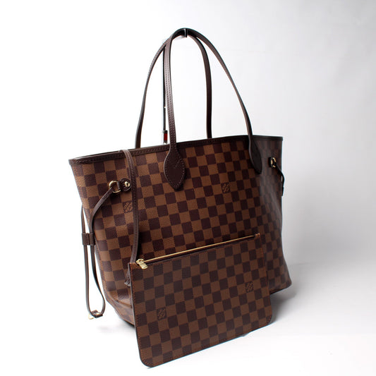 Louis Vuitton Neverfull MM W/ Wallet Damier Ebene