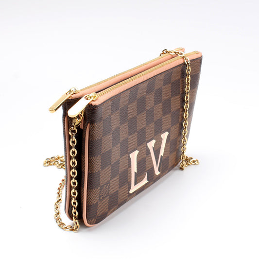 Louis Vuitton Pochette Double Zip Damier Ebene