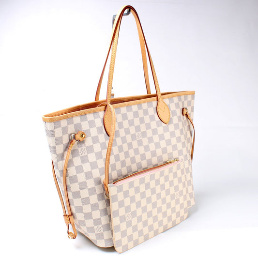 Louis Vuitton Neverfull MM W/ Wallet Damier Azur