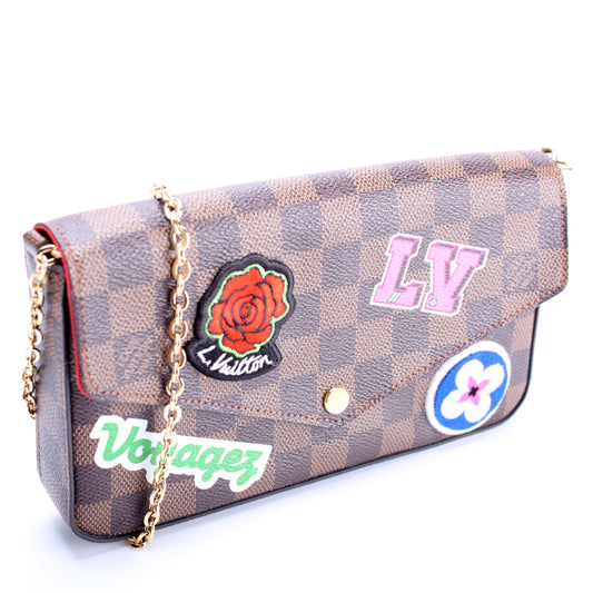 Louis Vuitton Pochette Felicie Damier Ebene Patches