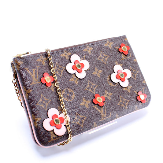 Louis Vuitton Double Zip Pochette Blooming Flowers