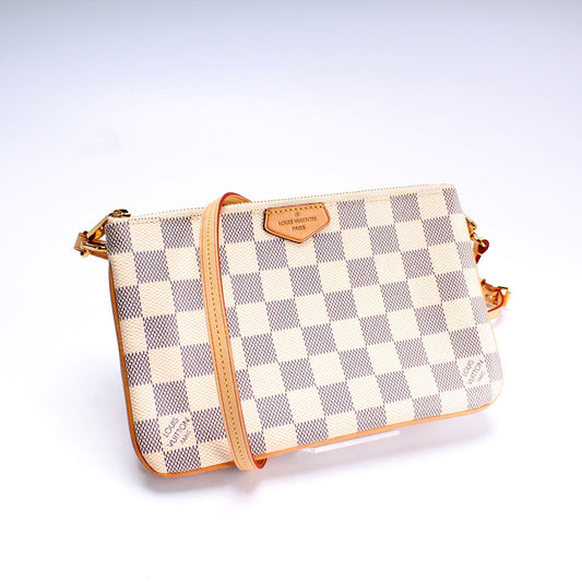 Louis Vuitton Double Zip Pochette Damier Azur