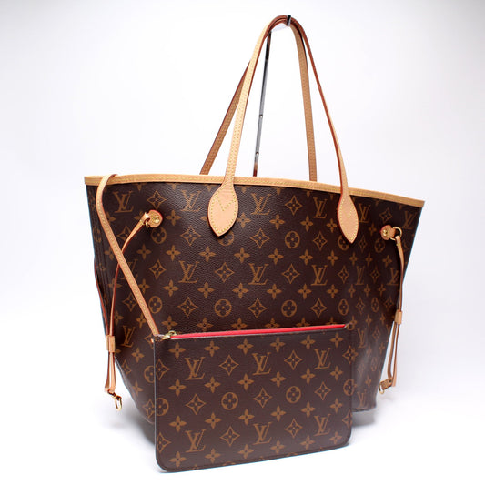Louis Vuitton Neverfull W/Wallet MM Monogram