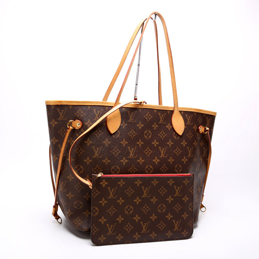 Louis Vuitton Neverfull w/Wallet MM Monogram